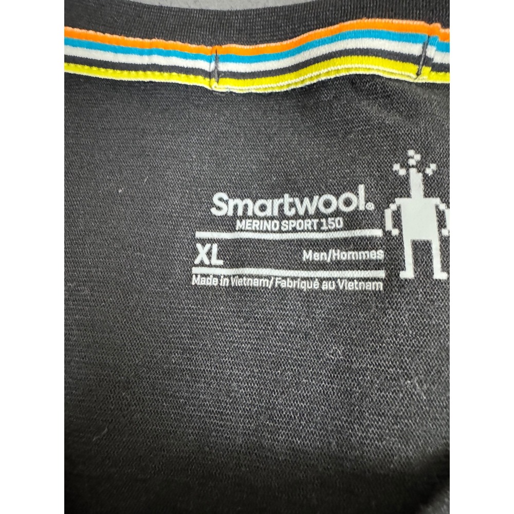Smartwool Merino Sport 150 Mens XL Black Short Sleeve T-Shirt Company Logo - Picture 13 of 15